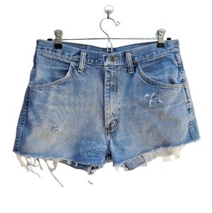 Vintage Rustler distressed shorts sz 31 cut off reworked jean shorts